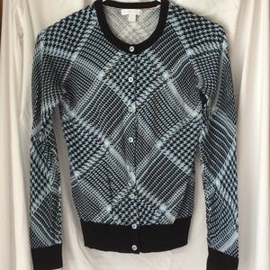 New York & Company XS blue and black cardigan